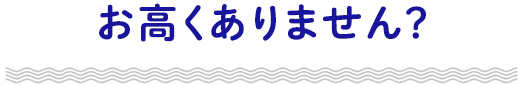 お高くありません？